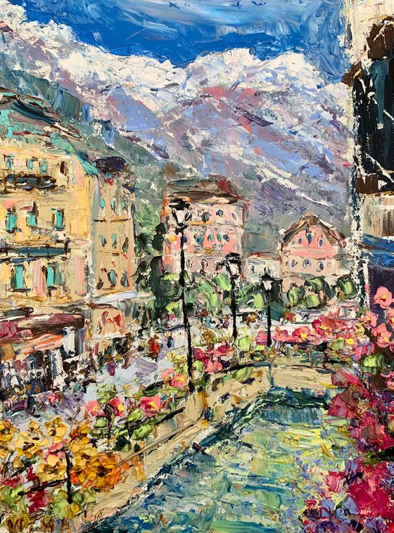 Chamonix town in France