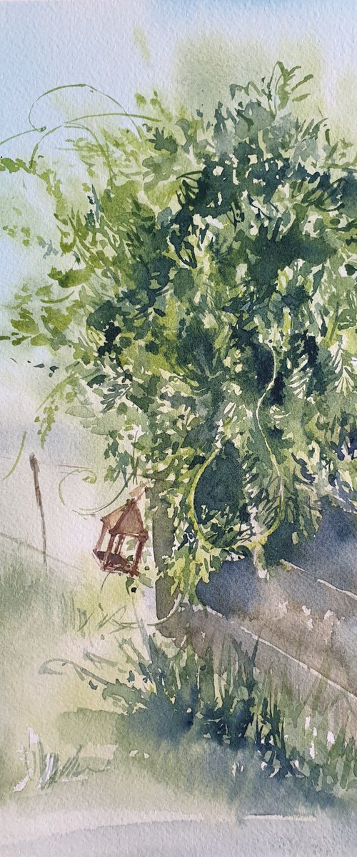 Wisteria watercolor sketch by Ksenia June