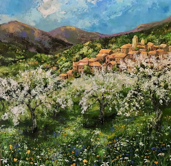 When Spring Breaks Through  -landscape painting