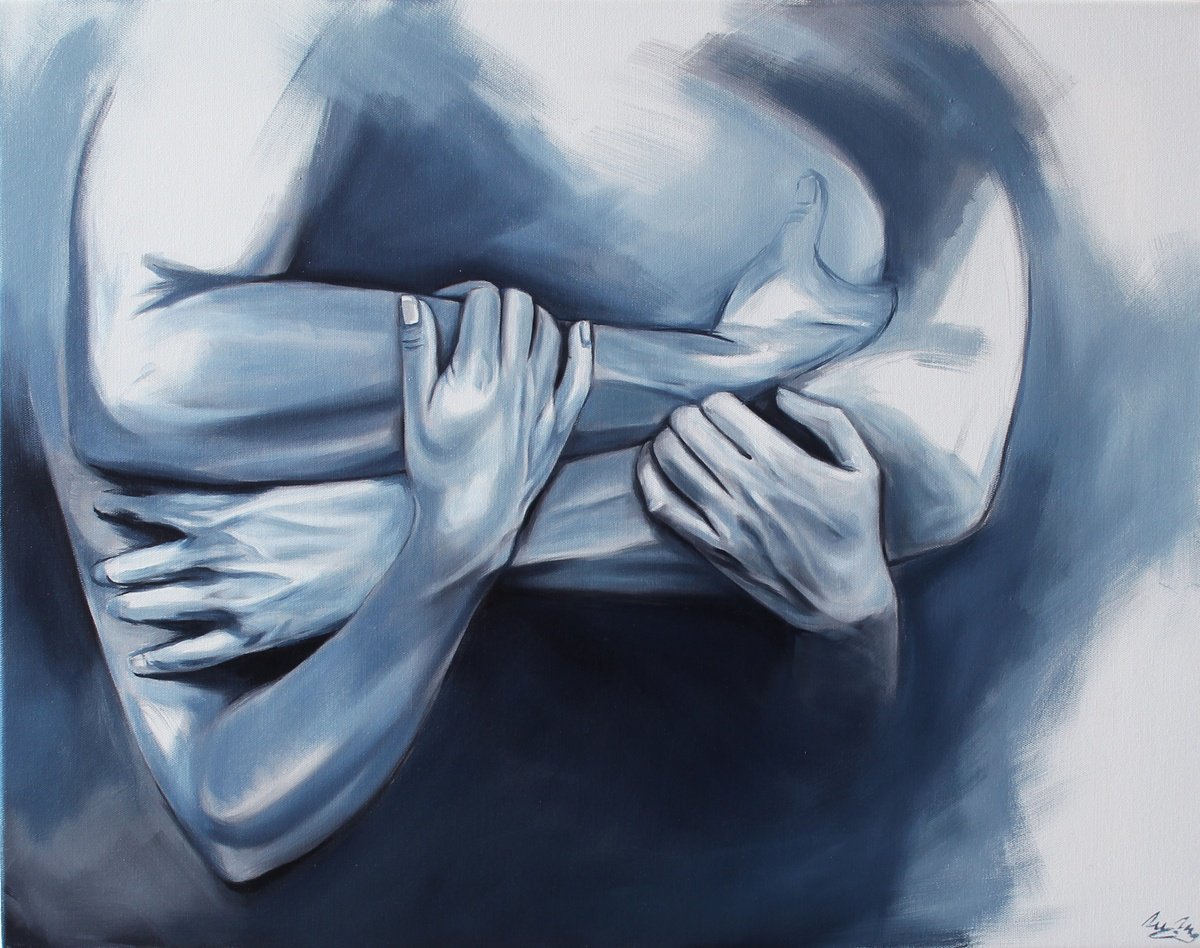 Expressive Oil Painting , Love By Marie Madej, 28 X 22, Artwork For Sale On Artfinder