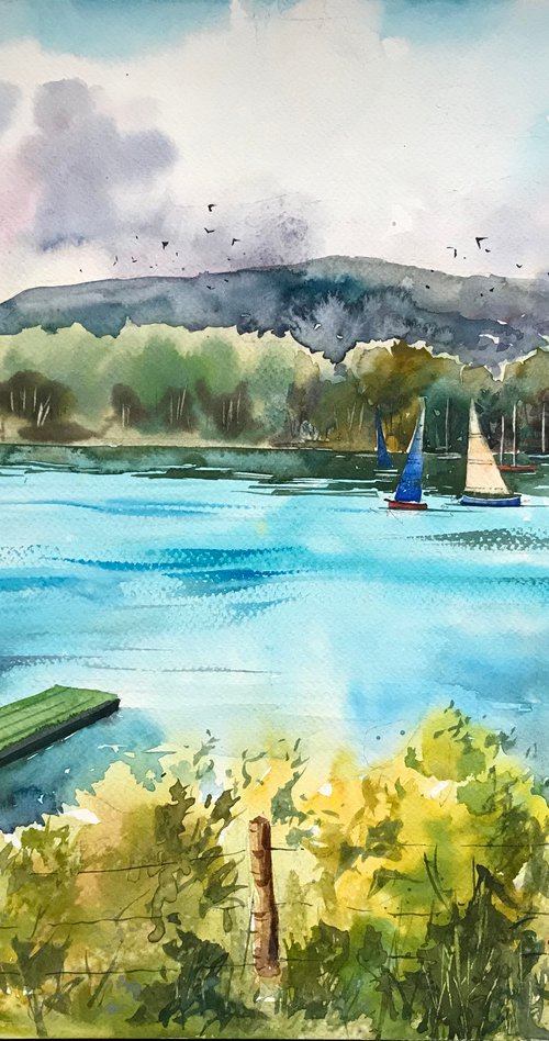 Mercers lake-Redhill in summer by Rajan Dey