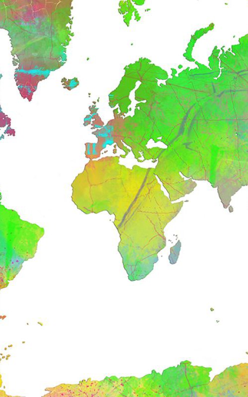 World Map 7 by Marlene Watson
