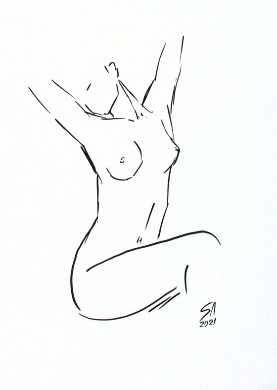 Nude Sketch 21.04 /  ORIGINAL PAINTING