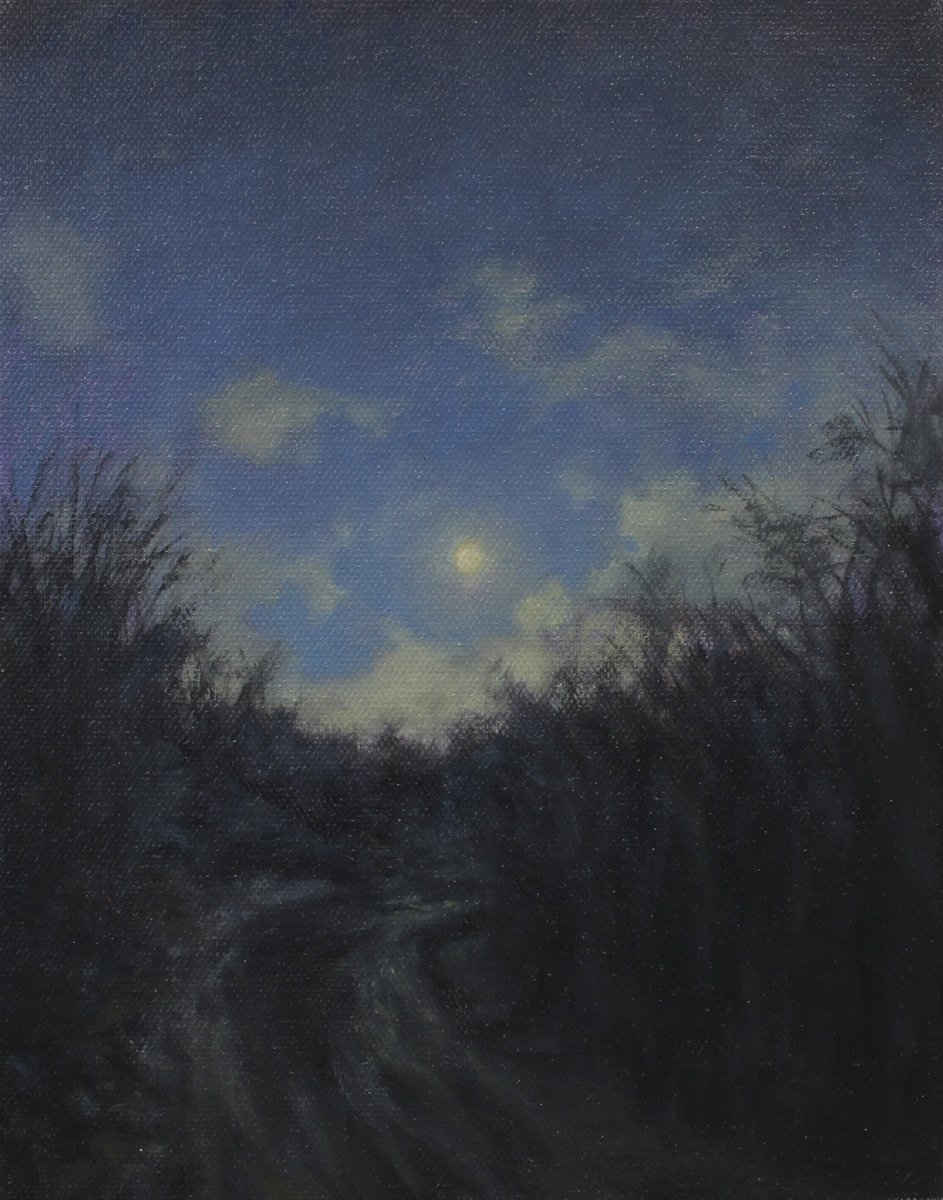 Nocturne with Moon by John Fleck