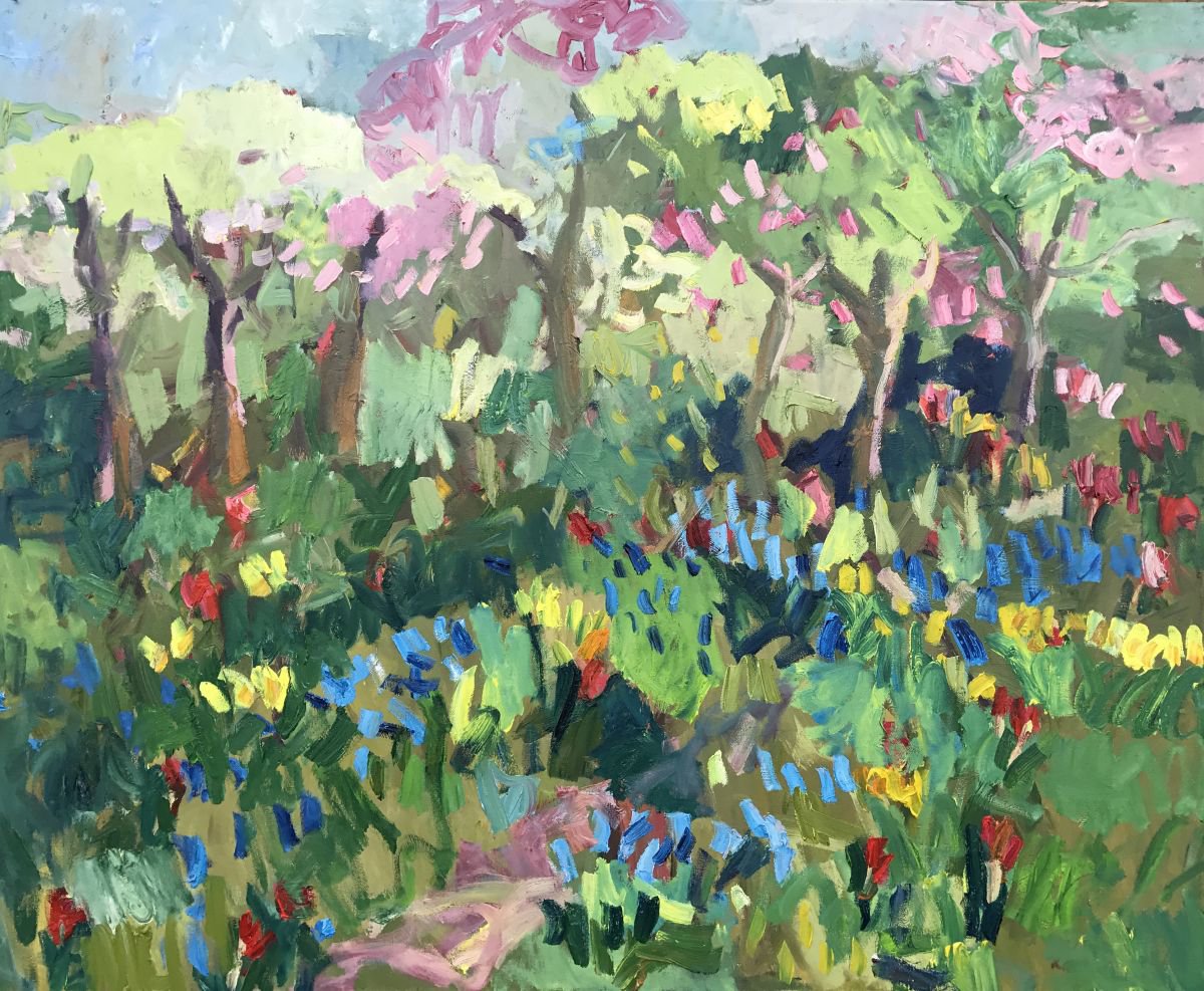 Day in a spring garden by Lilia Orlova-Holmes