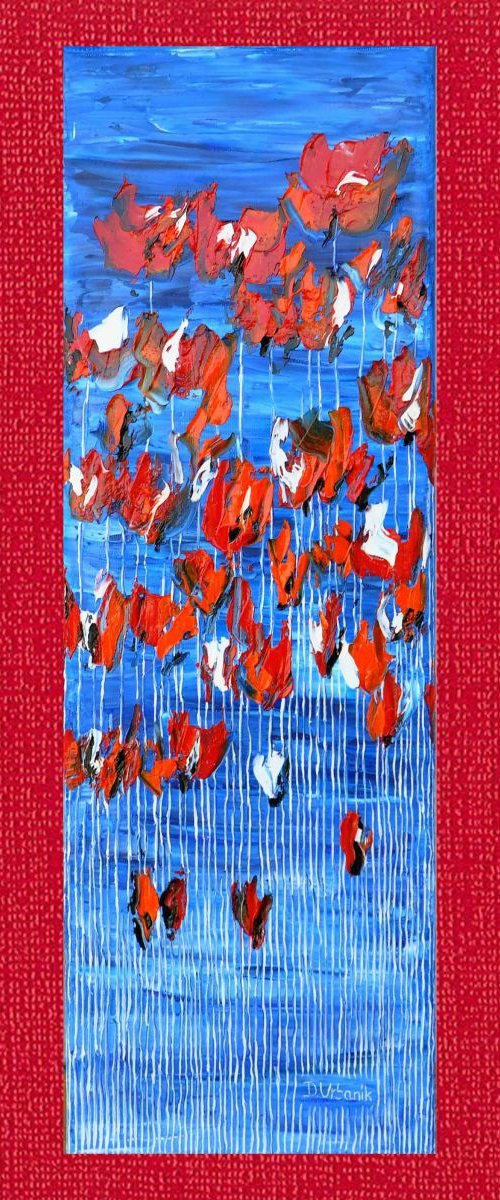 Poppies On Blue Sky 1 by Daniel Urbaník