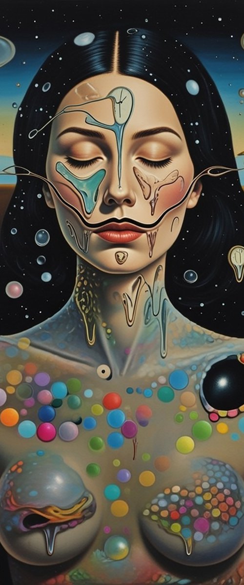 Surreal Woman Beyond Time by Sanja Jancic