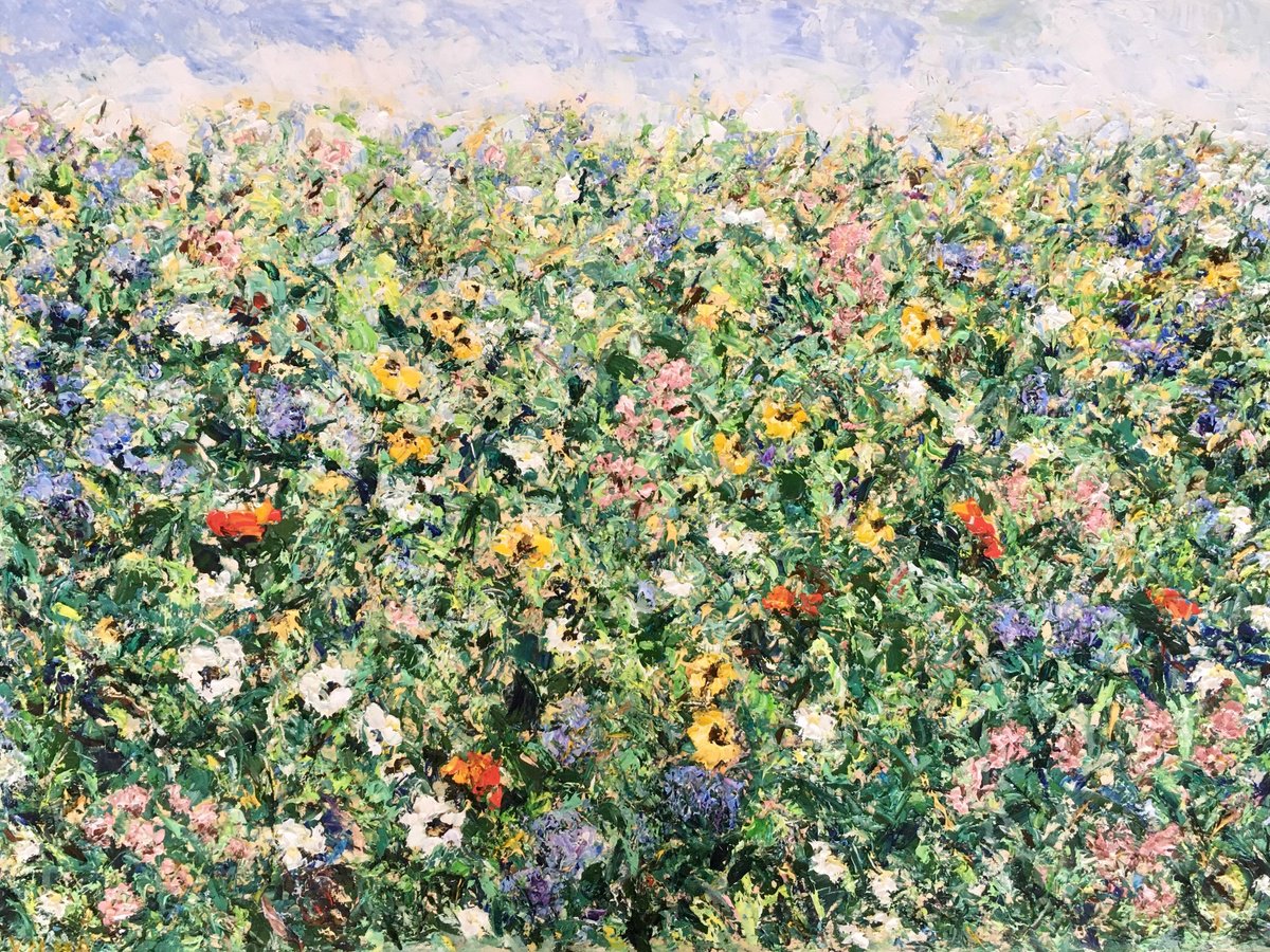 Colorful flowers field by Vilma Gataveckien?