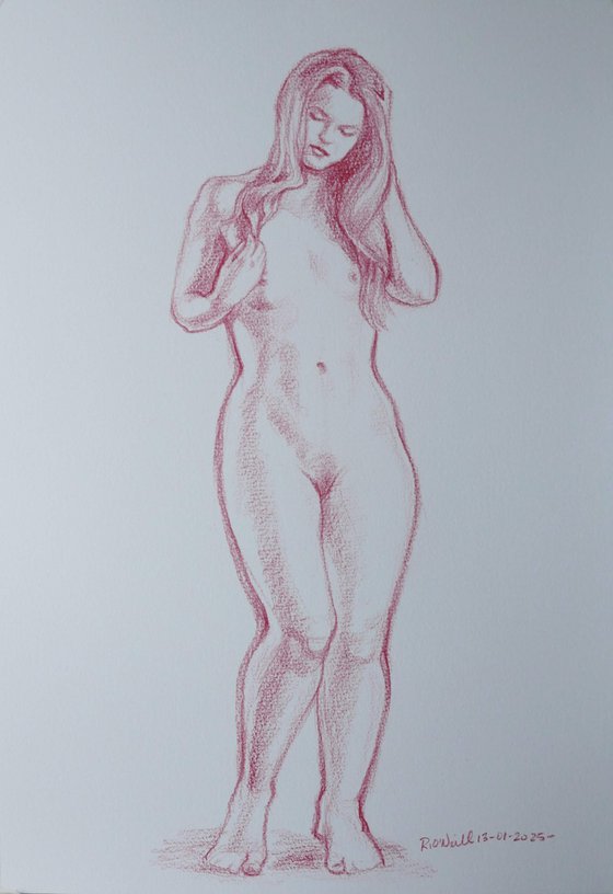 Standing female nude