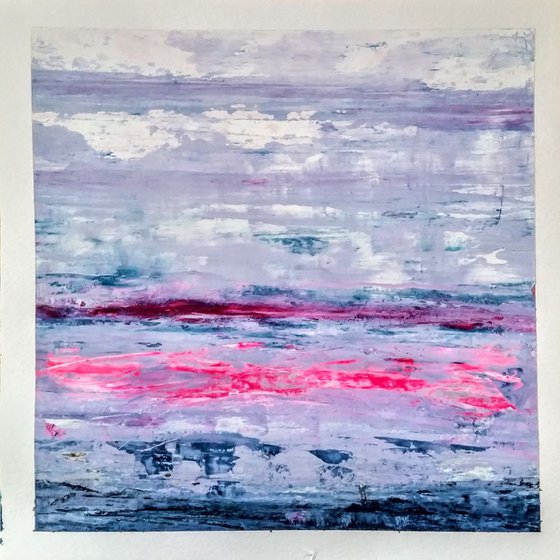 Abstract Pink Horizon (Seascape Series)