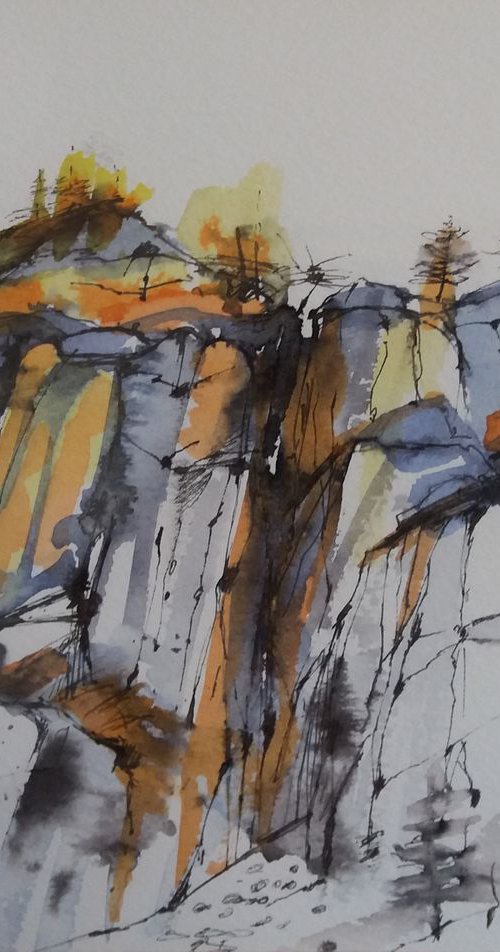 Castle Crags 2, Borrowdale, Lake District by Jean  Luce