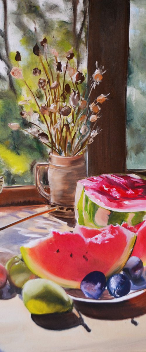 Still life with Watermelon by Valeriia Radziievska