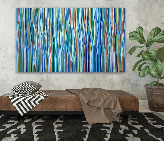 Funk Stream - 152 x 90cm acrylic on canvas