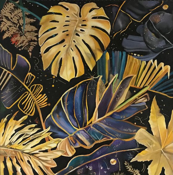 Space jungle original artwork.