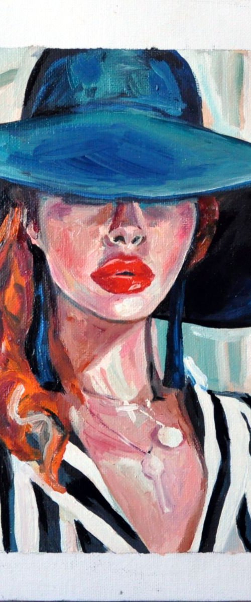 Hat and lips by Sasha Robinson