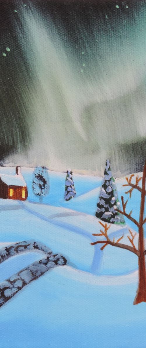 The Northern Lights 8" x 8" by Gordon Bruce
