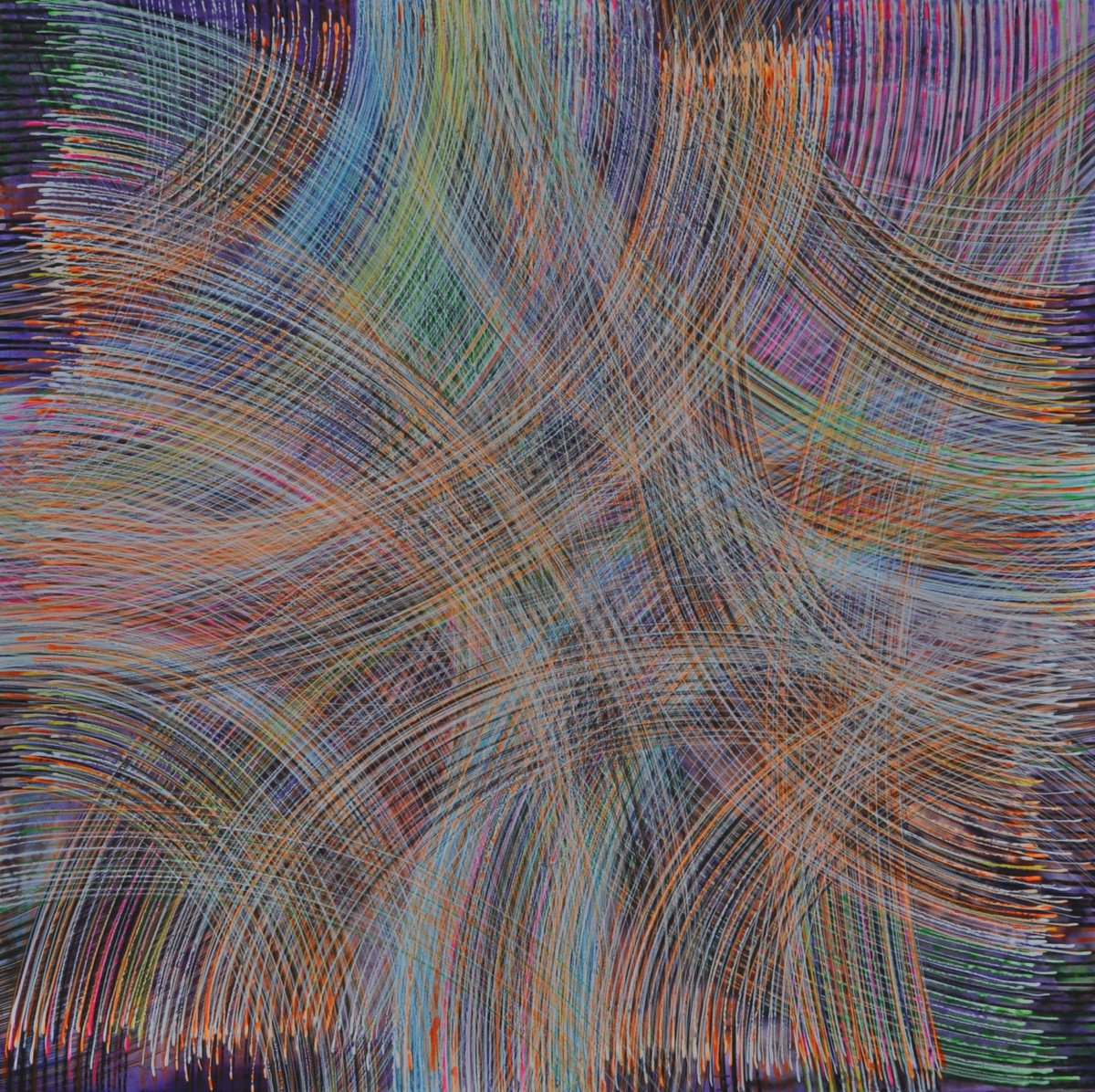 Abstract Acrylic Painting By Tingqun Zhang, 39 X 39", 2023.3.11, Original Artwork