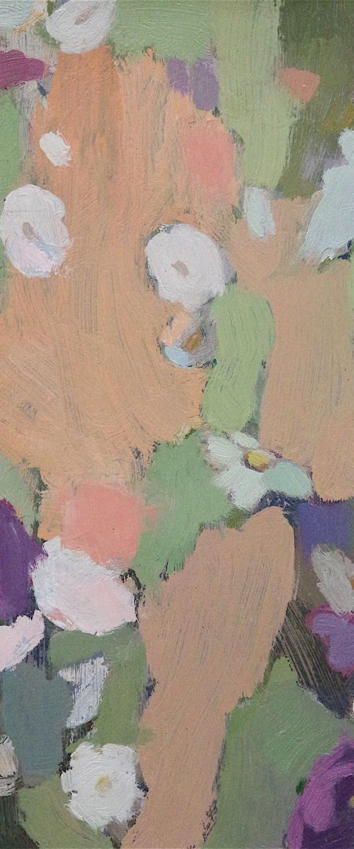 Abstract Flowers, Contemporary art, Original oil painting,  Handmade artwork, One of a kind Signed with Certificate of Authenticity by Vahe Yeremyan