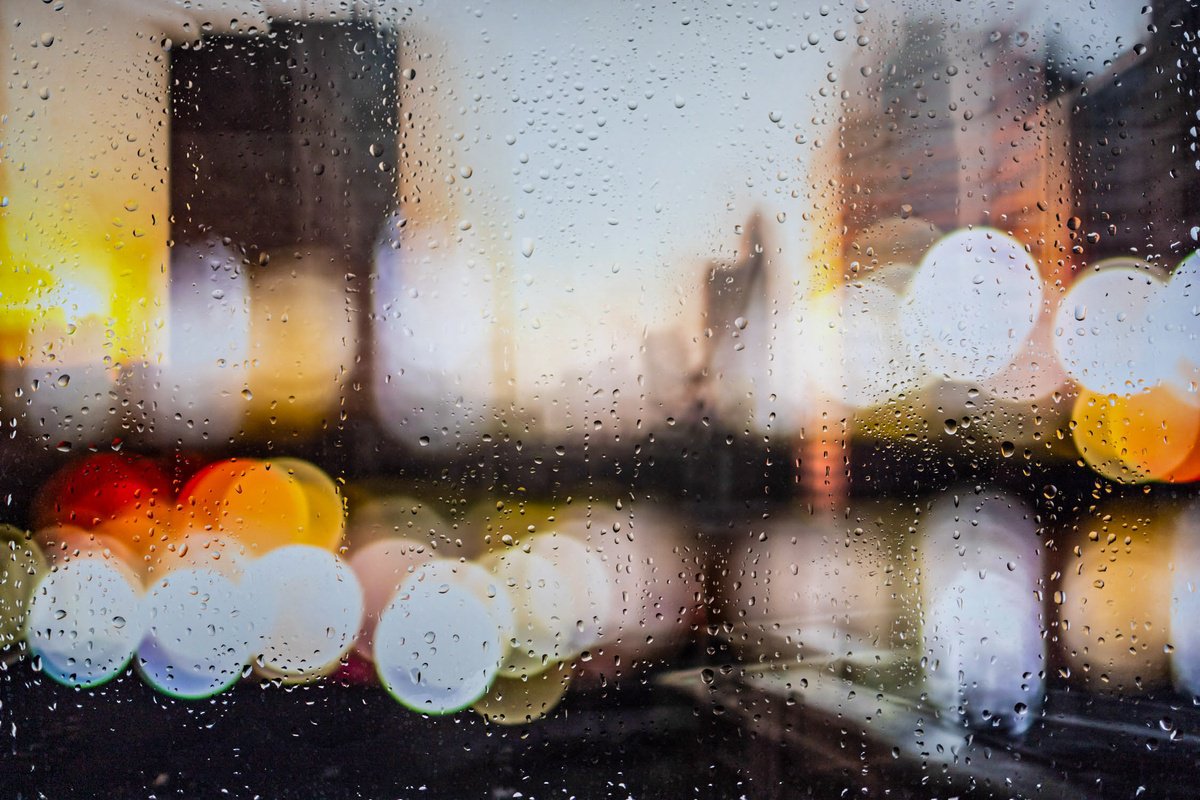 Abstract Cityscapes Photograph By Sven Pfrommer, 47 X 31", Rainy Days In Manila Iii, Original Artwork