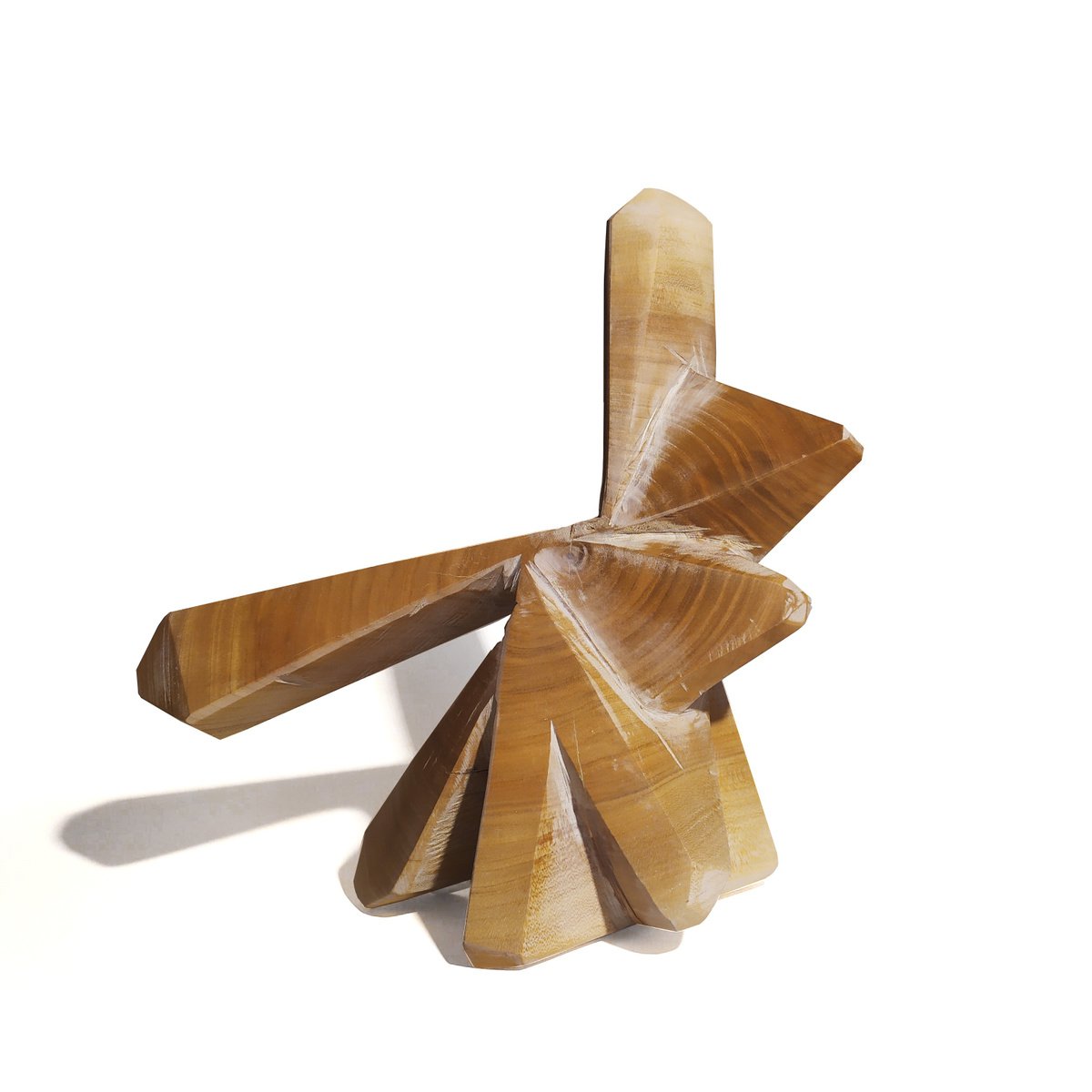 Expressive Animal Wood Sculpture By George Troyanov, 13 X 13, Robin, Original Artwork