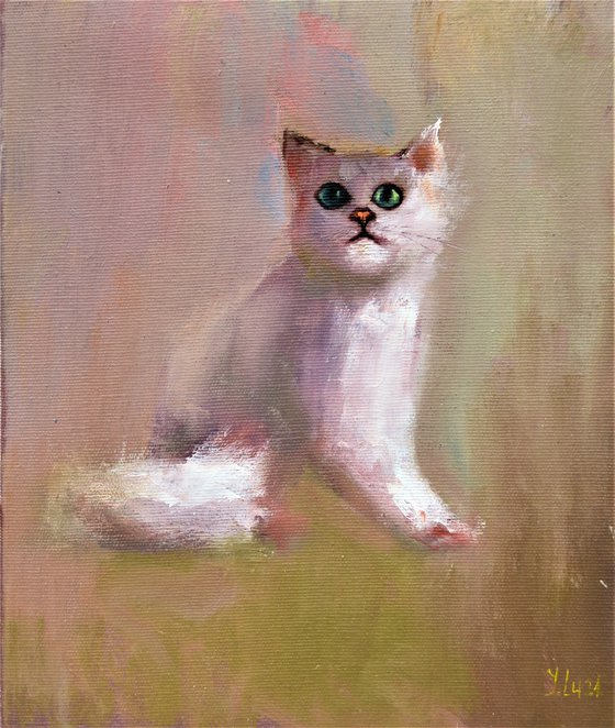 White fluffy