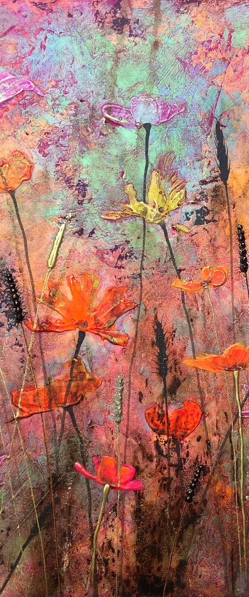 Painting No. 6 of Abstract Floral Collection, Series I by Jo Starkey