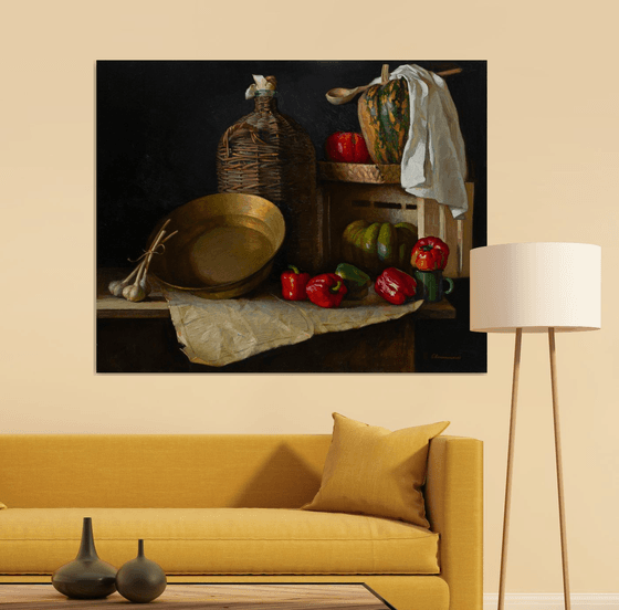 Still life with peppers