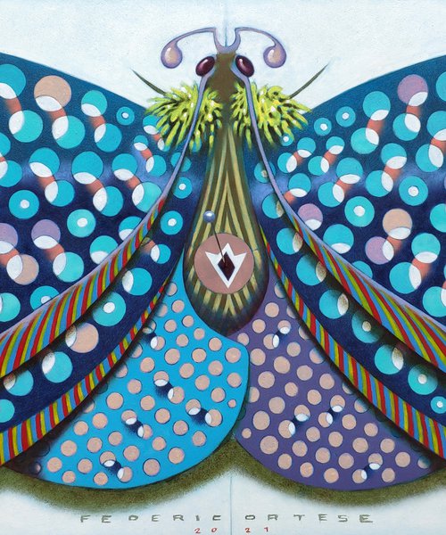 Chromatic butterfly - light blue by Federico Cortese