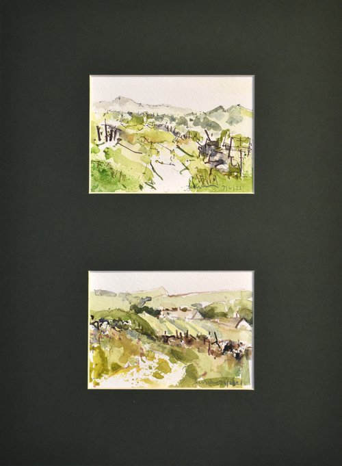 "the paths we take" -Landscape Watercolour Study No 14 by Ian McKay