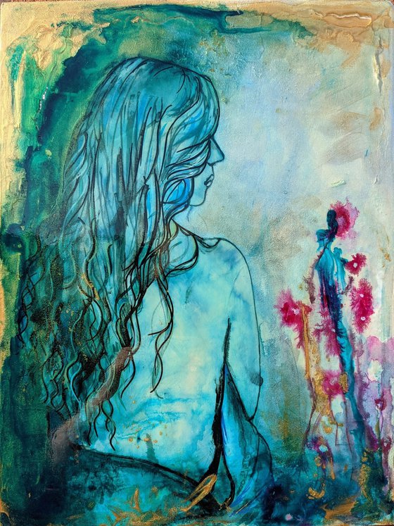 She was a strange Child, from The little mermaid, layered art