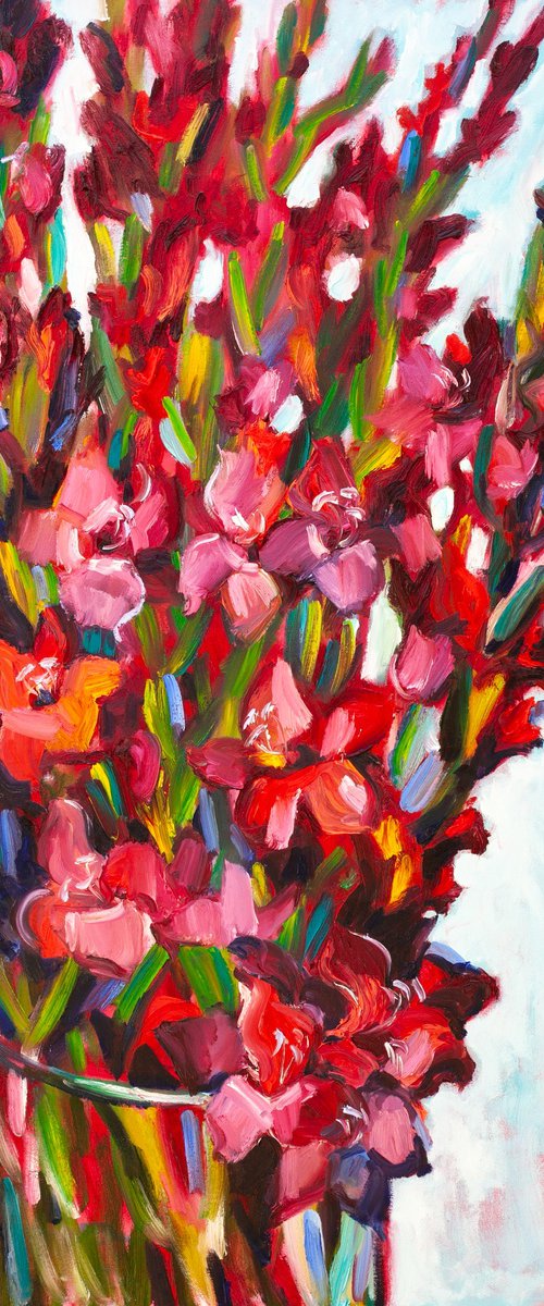 Gladioli by Liudmila Pisliakova