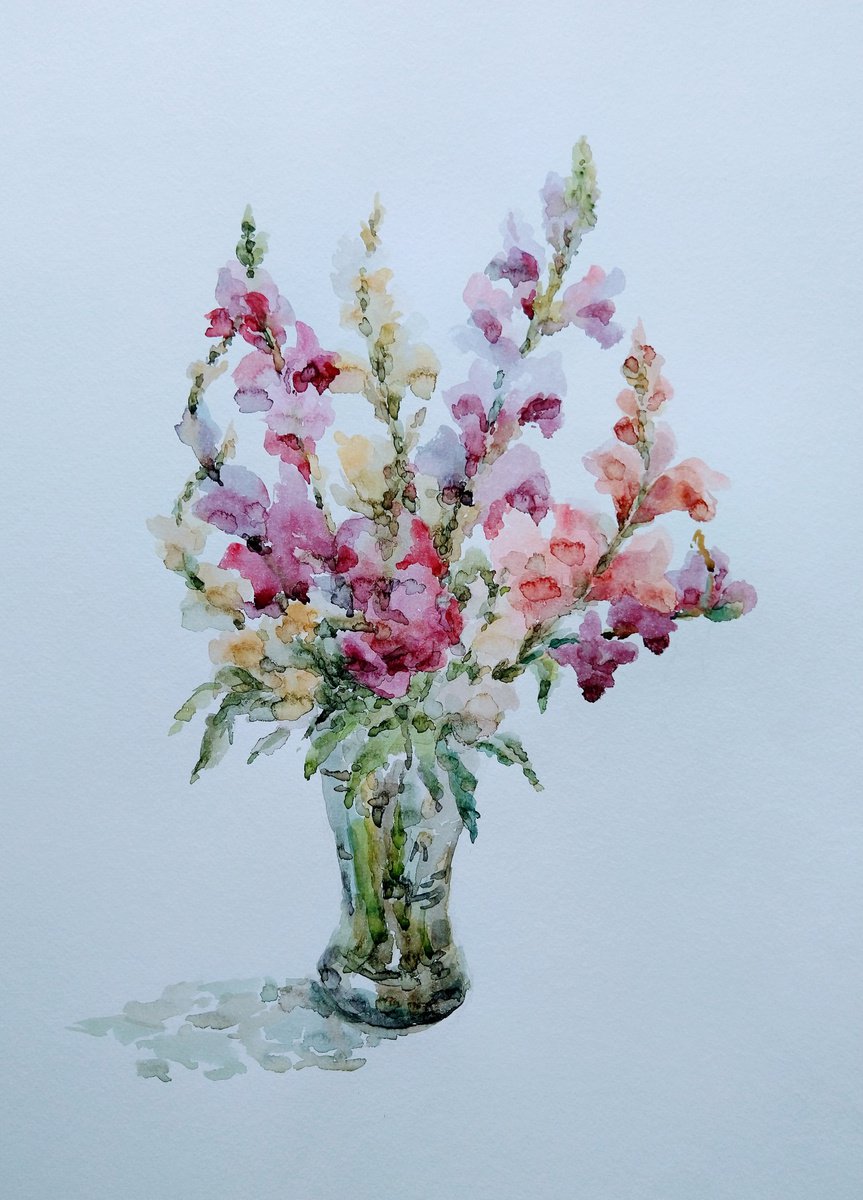 Bouquet of summer. Original watercolor painting. by Elena Klyan