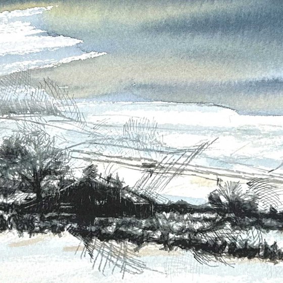Moorland snow