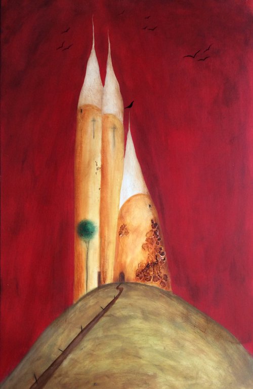 “The Three Fairy Towers” 52x81cm by Black Beret