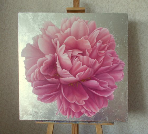 pink peony painting "King of Flowers"