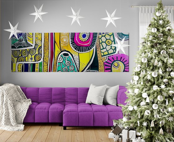 TRiptych Geometric abstraction #45