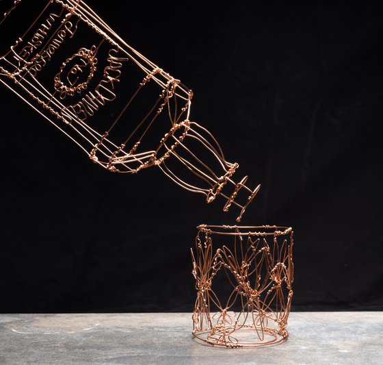 Jack Daniels Wire Sculpture