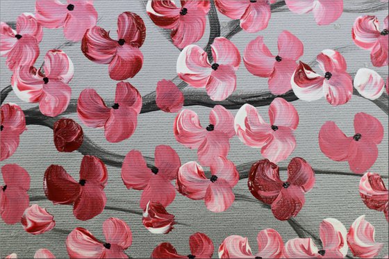 Wunschbäume II - Abstract - Acrylic Painting - Canvas Art - Wall Art - Flower Painting - Ready to Hang