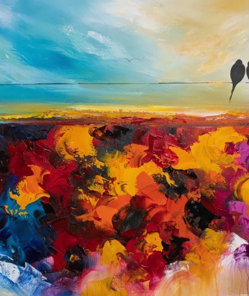 BIRDS ON A WIRE 35 by Art By Catalin