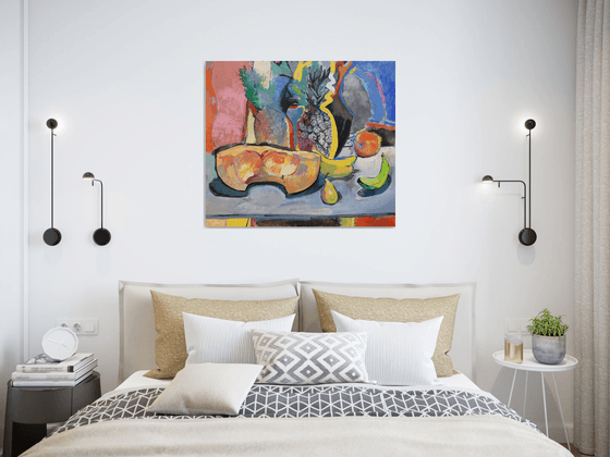 Still Life with Pumpkin and Pineapple