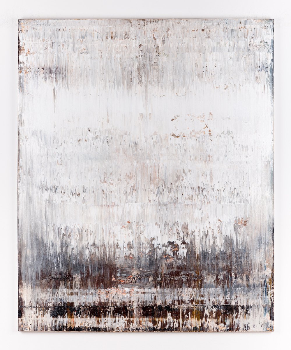 Abstract Acrylic Painting By Radek Smach, 35 X 43", Sa552, Original Artwork