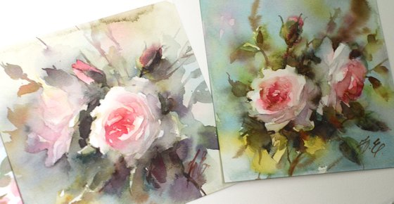 Triptych / roses set