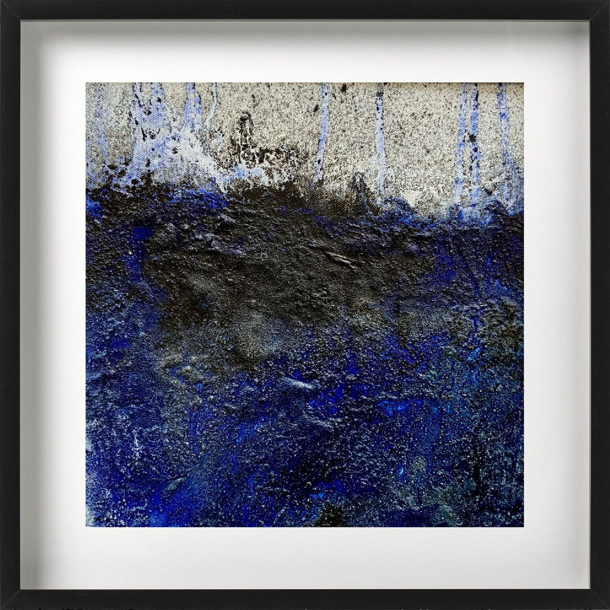 Abstraction No. 10247 -2 blue textured by Anita Kaufmann