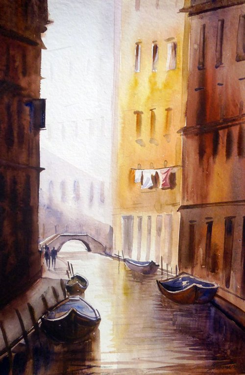 Venice  Canal at Morning by Samiran Sarkar