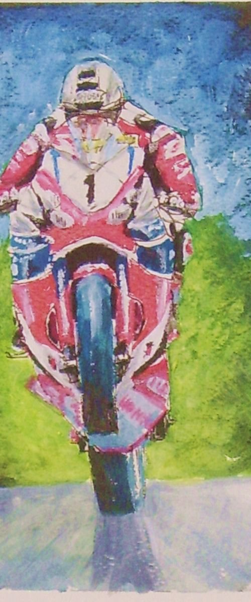 King of the Mountain - John McGuinness TT2015 - Sketch by Max Aitken