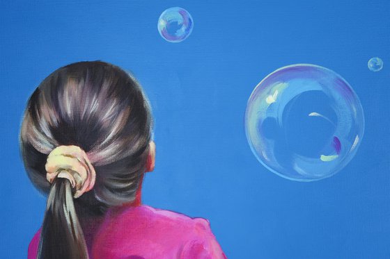 A girl and bubbles