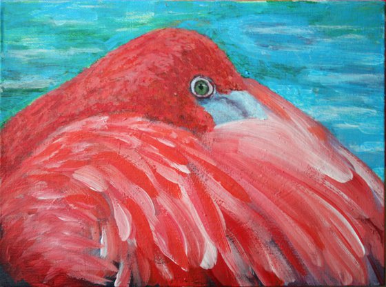 Flamingo / Original Painting of Salana