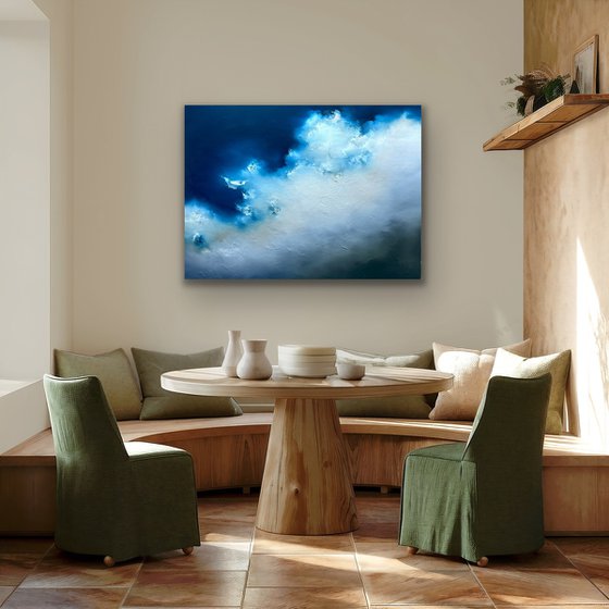 Storm clouds over fields