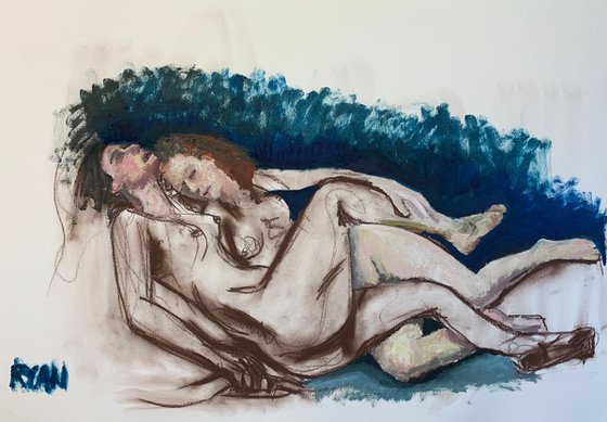 Nudes - The Sleepers Study In Oil and Charcoal