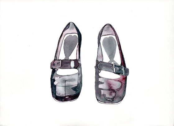 Shoe Sketch 4 -  Impressionist Illustration Still Life Portrait